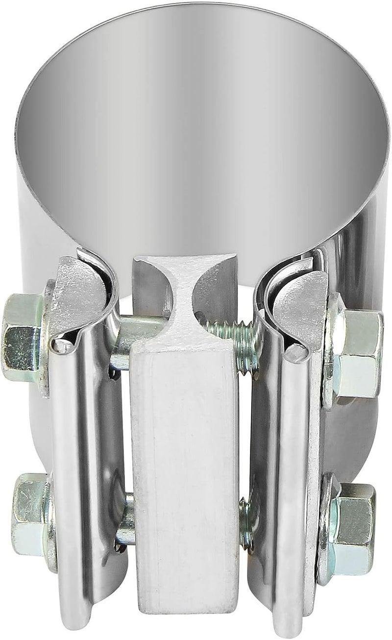 DOCAS 2.5 Inch 2 1/2 Butt Joint Exhaust Band Clamp Sleeve Stainless Steel 1pc - Image 1